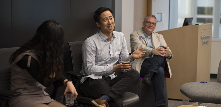 Greg Holderfield (far right), director of the Segal Design Institute and co-director of the MMM Program.