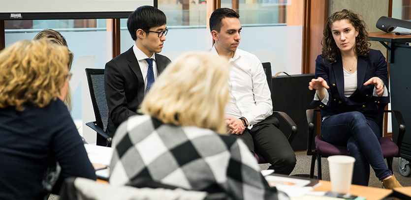 Team Personalize talks with Feeding America staff.