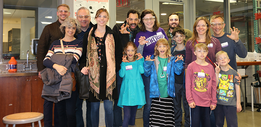 A group of Prototype Purple attendees at the start of their Shop tour.