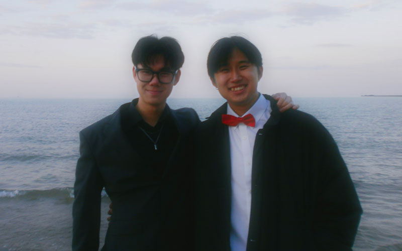 Pictured left to right: Peter Wang (MaDE ’27) and Jason Jeong (IES ’27), cofounders of Quark Design Labs. 