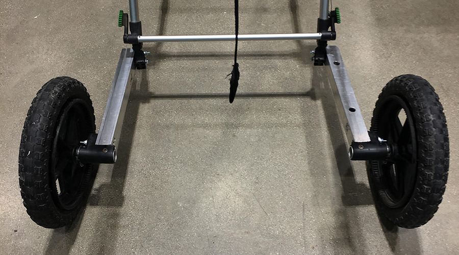 Modified wheelbase distributes weight to prevent tipping