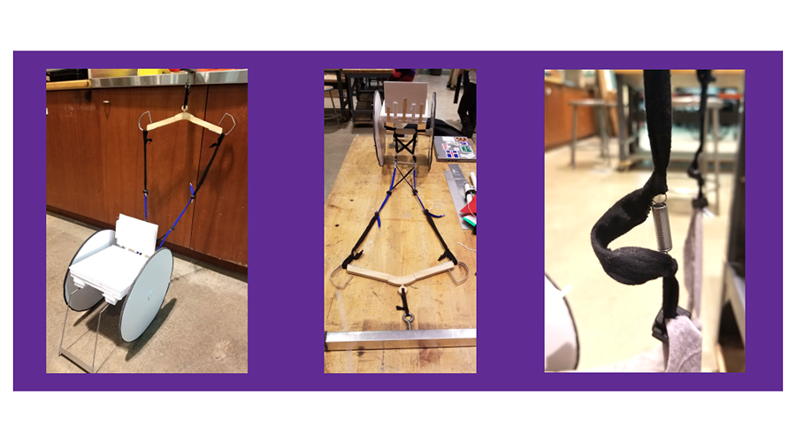 The team created mockups of a soft harness system, a rigid harness system, and spring anti-tippers.